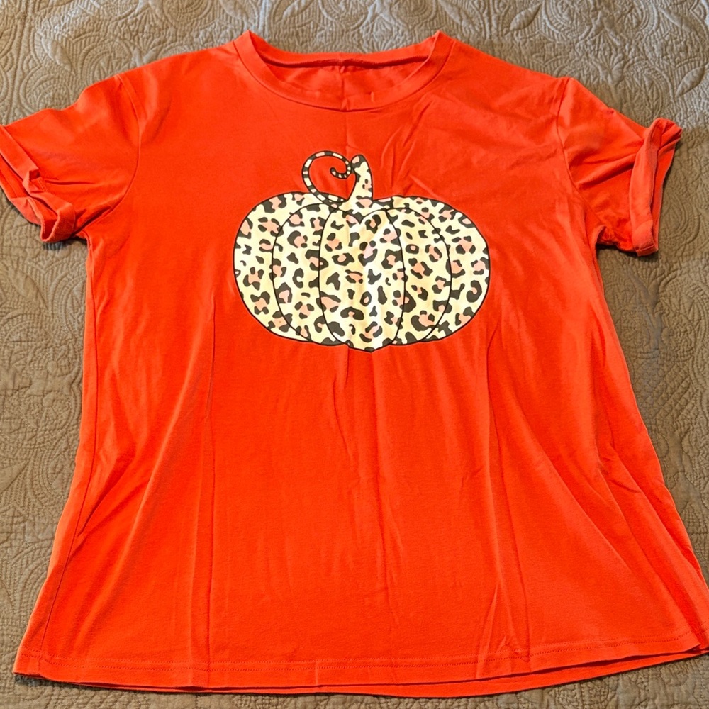 Kids Orange Pumpkin Graphic T-Shirt